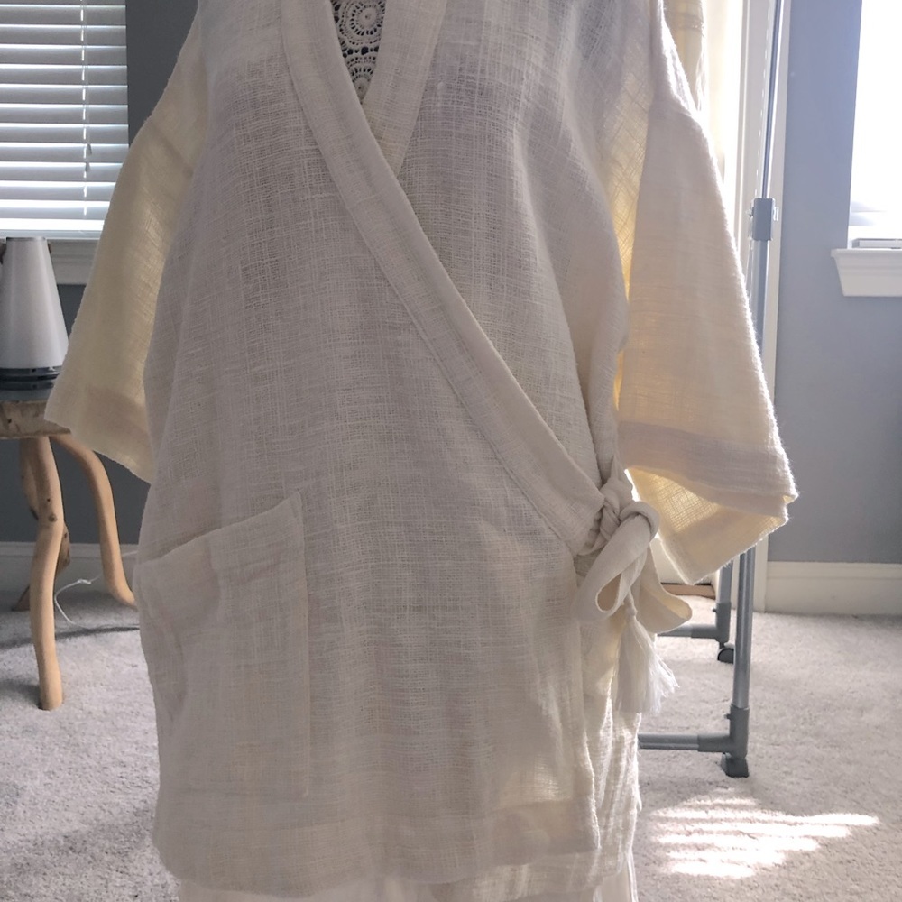 Free People Chill Level Jacket in Ivory NWOT Large L